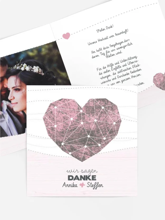Dankeskarte Hochzeit "Sternenbild"
