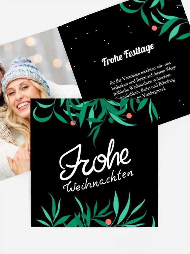 Foto Weihnachtsgrußkarte Kling Glöckchen