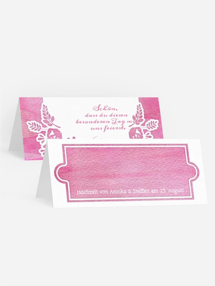 Hochzeitstischkarte Vogelpaar