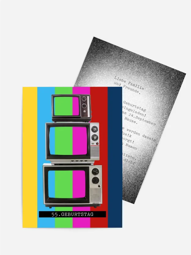 Geburtstagseinladung Fernseher