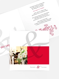 Dankeskarte Hochzeit "Band der Liebe" Dankeskarte Hochzeit "Band der Liebe"