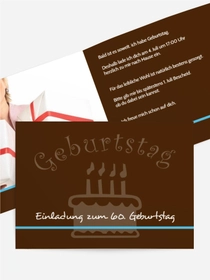 Geburtstagseinladung colour-contrasting 60 Foto
