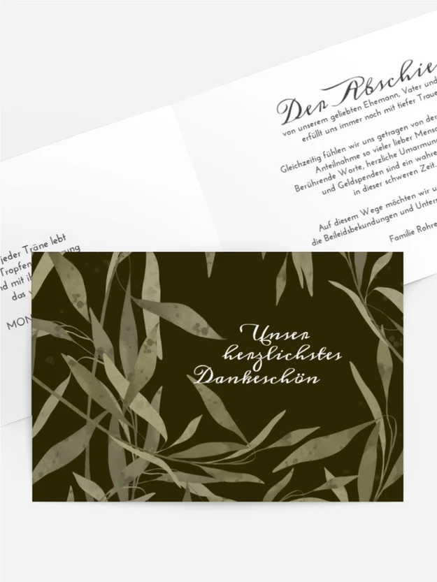 Dankeskarte Ruhiger Hain