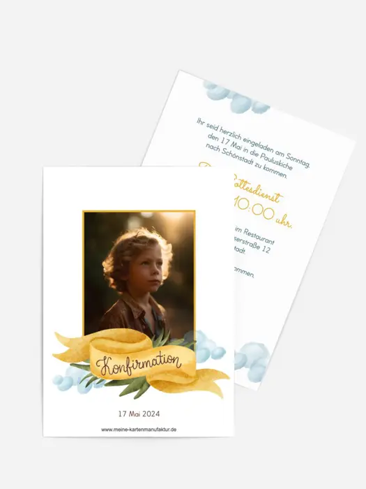 Einladungskarte Konfirmation Antennenband