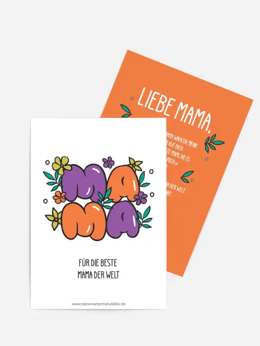 Grußkarte zum Muttertag Luftblumen