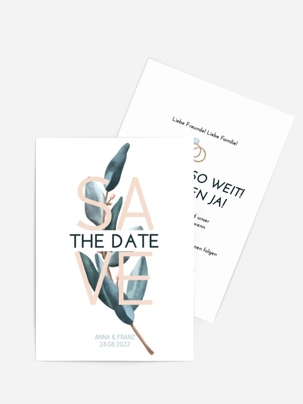 Save-the-Date Karte Parallele zur Liebe Save-the-Date Karte Parallele zur Liebe