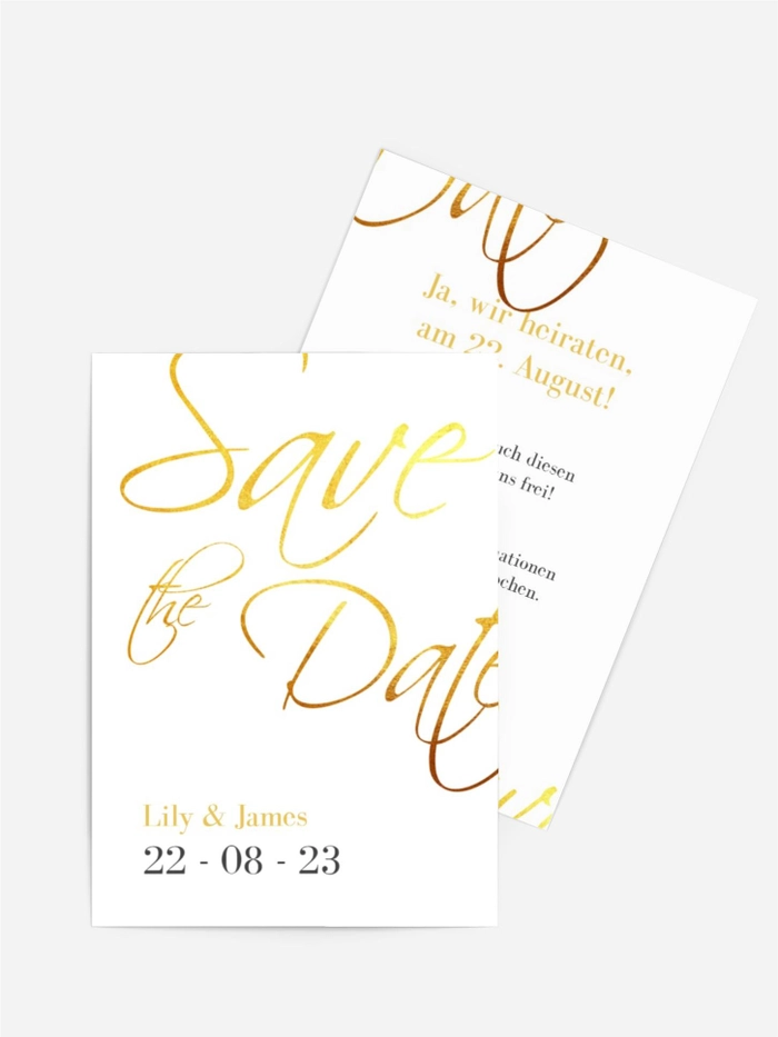Save the date Goldene Buchstaben Save the date Goldene Buchstaben