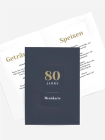 Menükarte Geburtstag Sternbogen