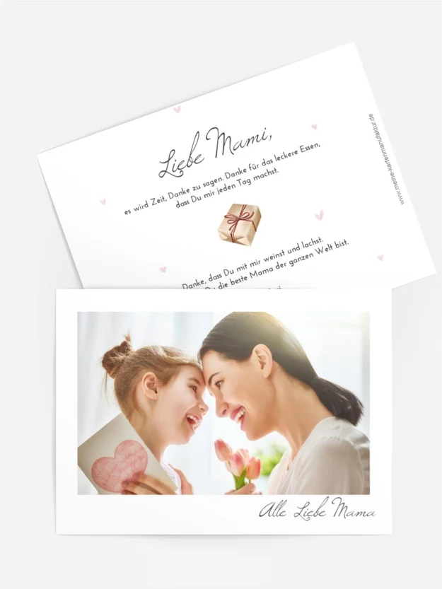 Grußkarte zum Muttertag Ein Geschenk von Herzen Grußkarte zum Muttertag Ein Geschenk von Herzen