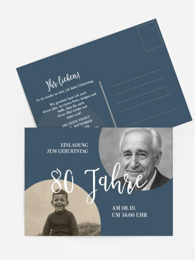 Geburtstagseinladung Kreise auf dem Wasser