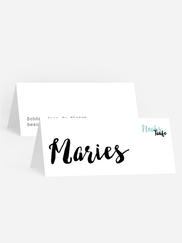 Tischkarte Taufe Kleine Pfoten