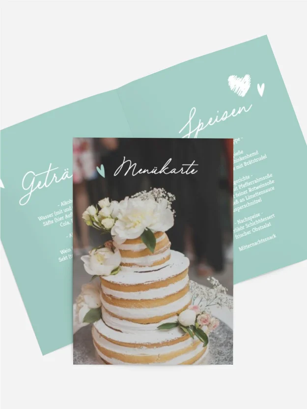 Menükarte Hochzeitsstrauß