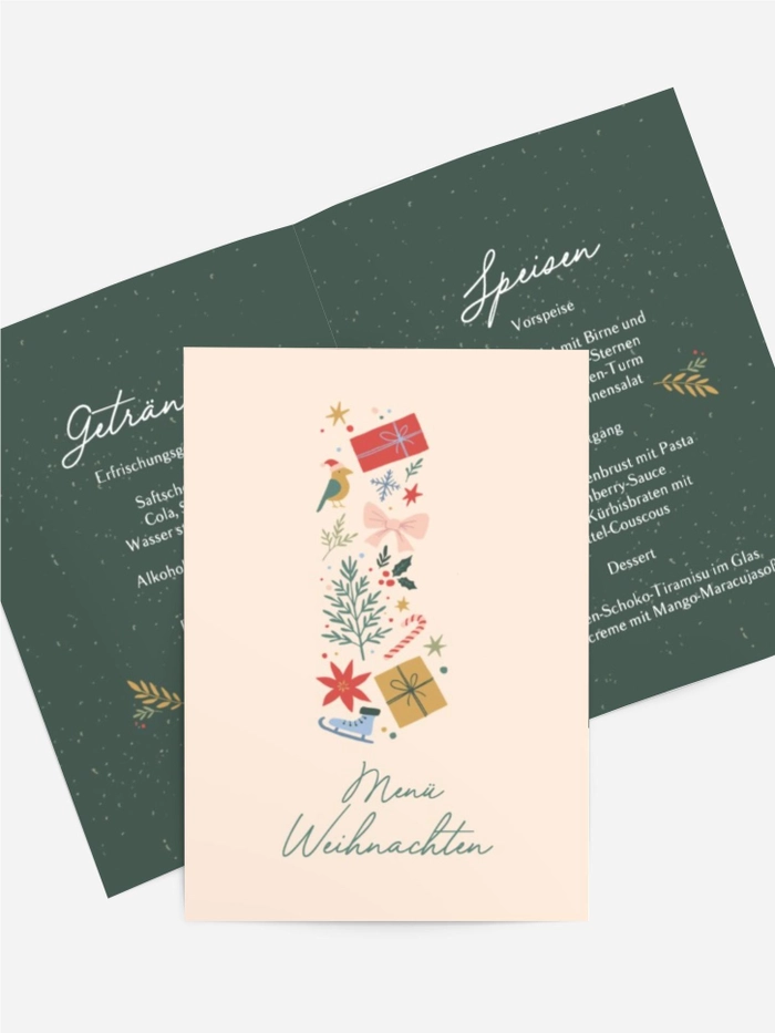 Menükarte Weihnachten Menükarte Weihnachten