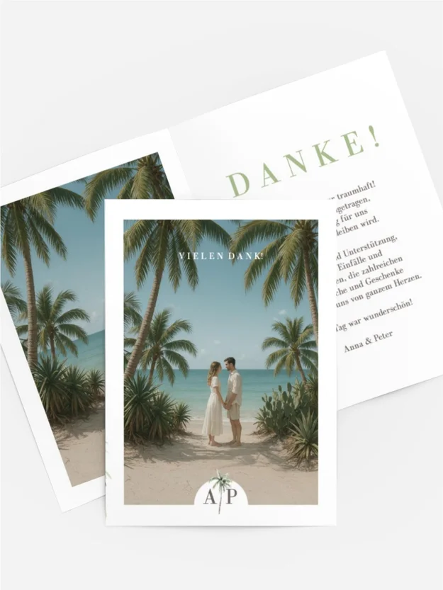 Dankeskarte Oase der Liebe