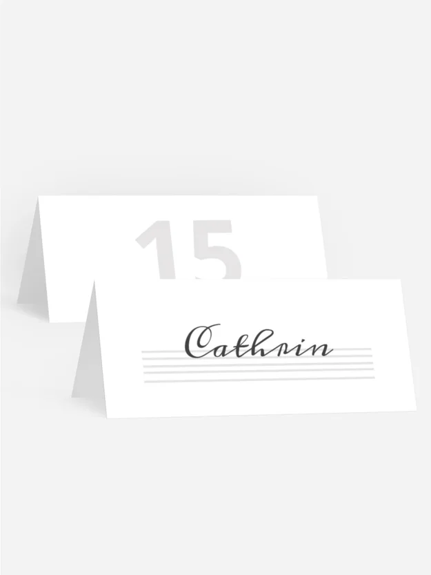 Tischkarte Geburtstag Zweierlei