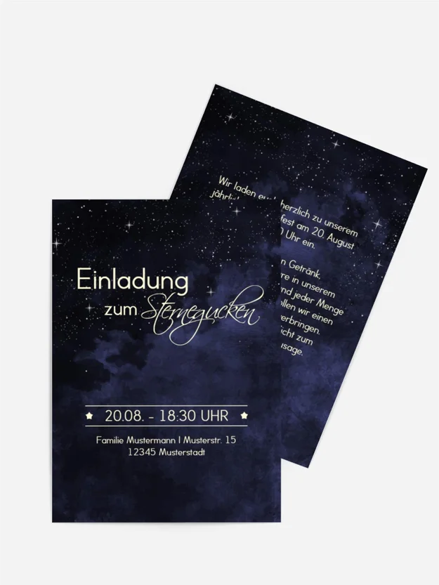 Sommerfest Einladung Sternennacht Sommerfest Einladung Sternennacht