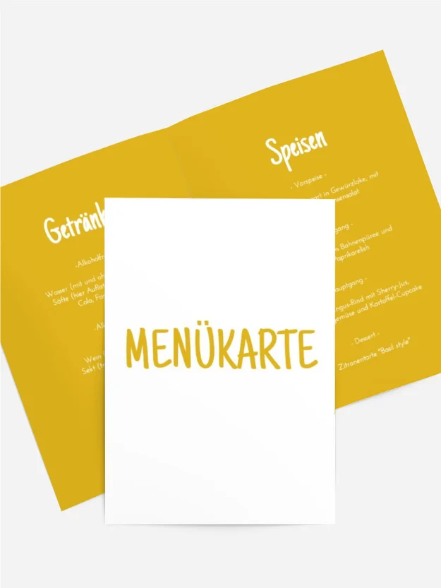 Menükarte Geburtstag  Zukunft nachgedacht