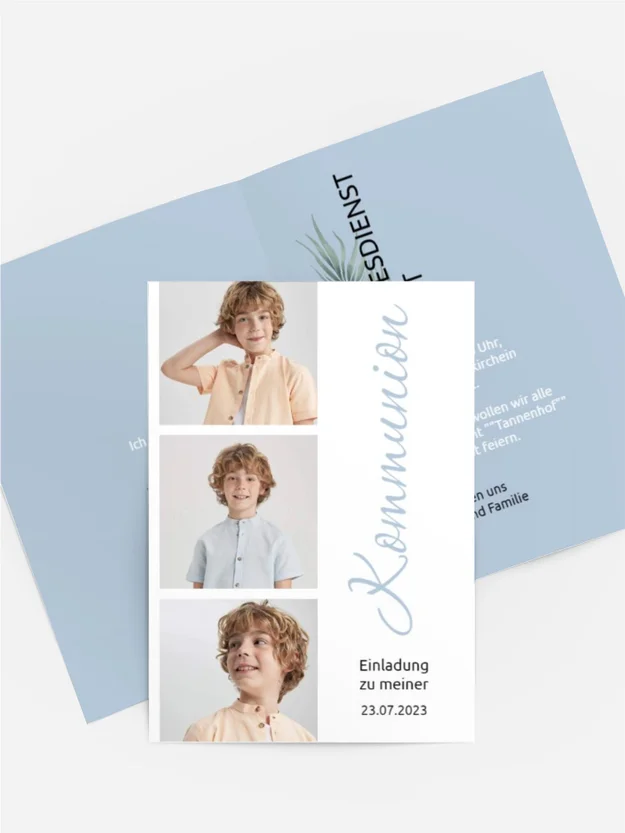 Einladungskarte Kommunion Reine Heilige