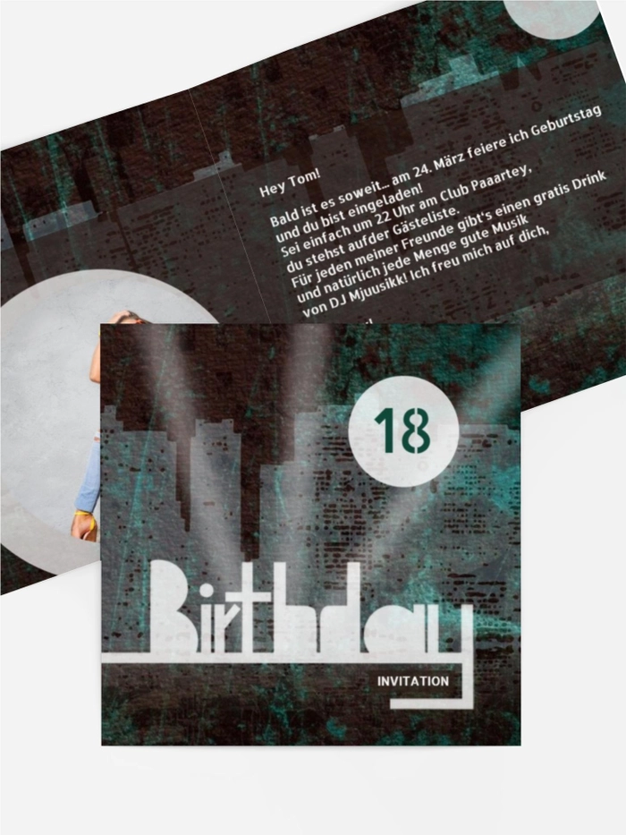 Einladung zum 18. Geburtstag City Lights