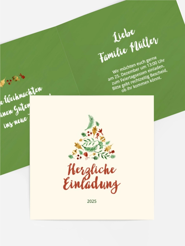 Einladung Weihnachten Das Beste für Weihnachten