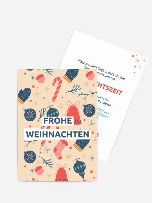 Grußkarte Weihnachten Buntes Spielzeug