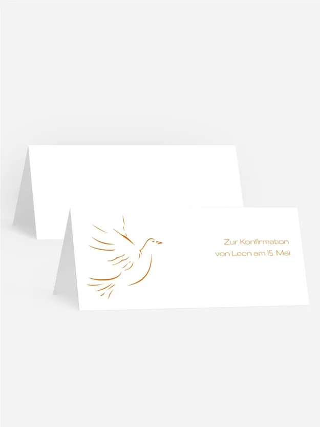 Tischkarte Konfirmation Pigeon Tischkarte Konfirmation Pigeon
