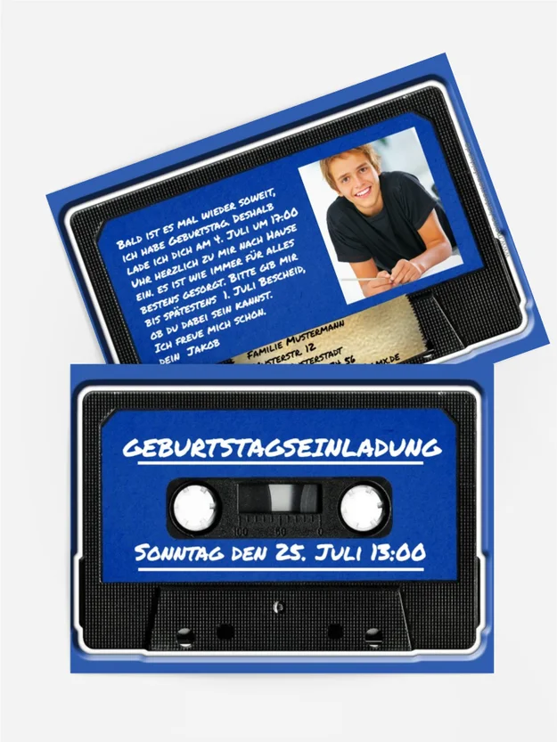 Einladungskarte Geburtstag Tape