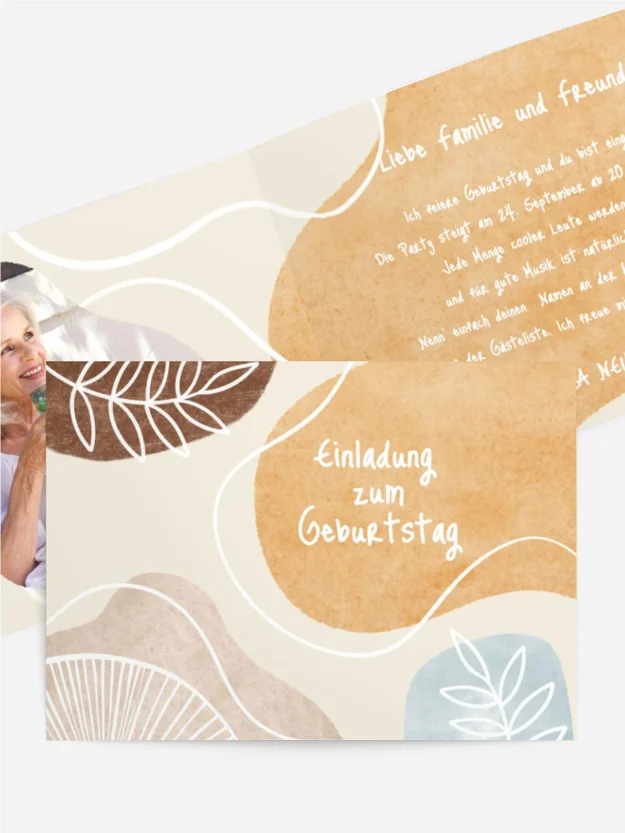 Geburtstagseinladung  Gelbe Flecken