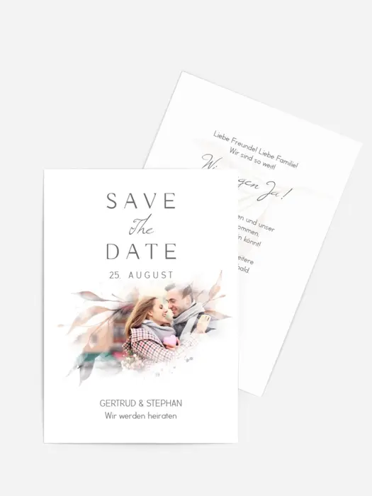 Save-the-Date Karte transparente Zukunft