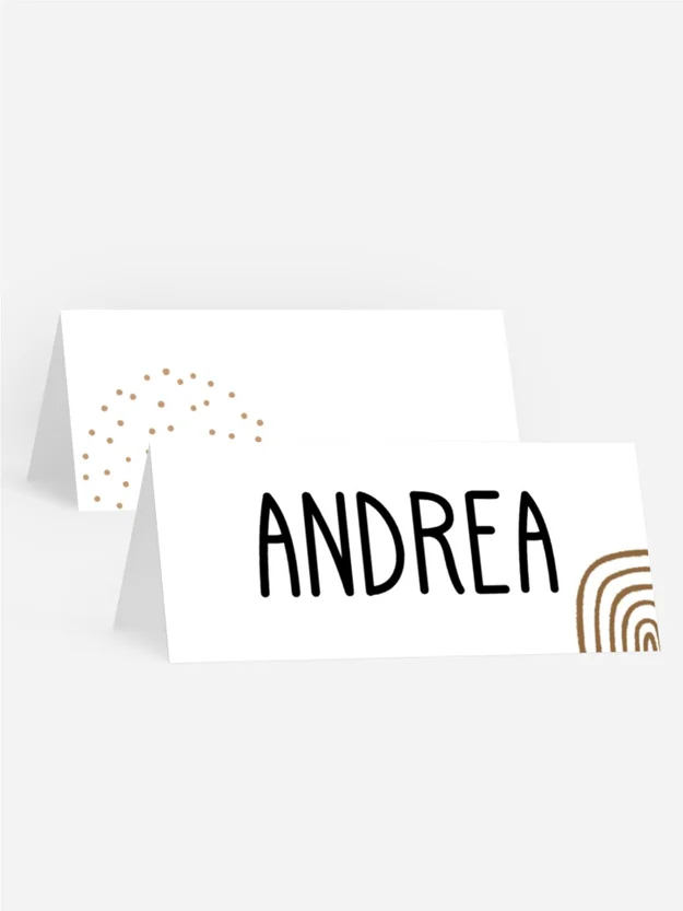 Tischkarte Geburtstag Schau im Kreis