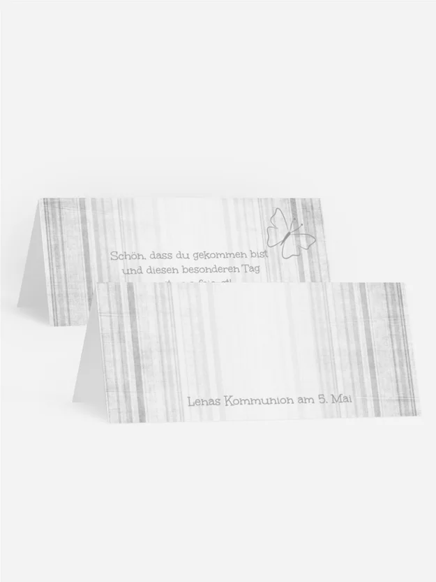 Tischkarte Kommunion Butterfly 2 Tischkarte Kommunion Butterfly 2