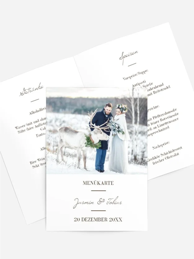 Menükarte Renntier
