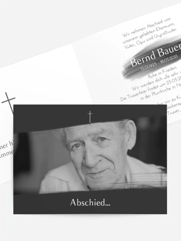 Trauerkarte Fleck von Traurigkeit