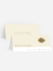 Tischkarte Glitzerschrift