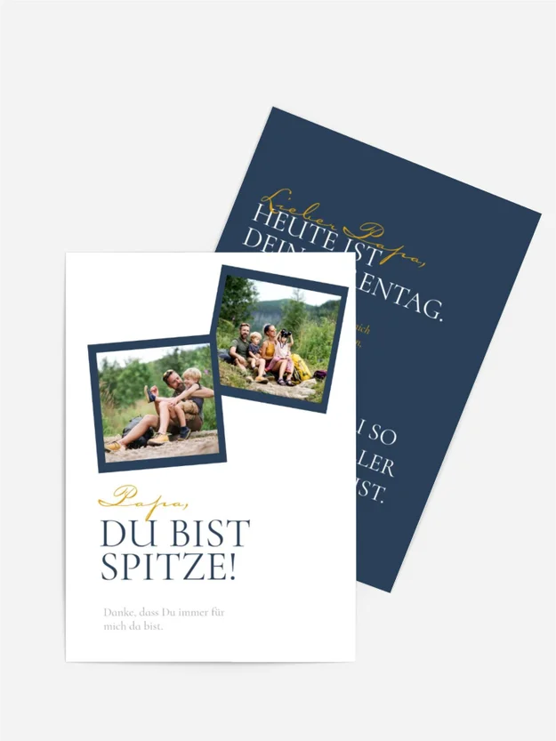 Vatertagskarte Familienwanderung
