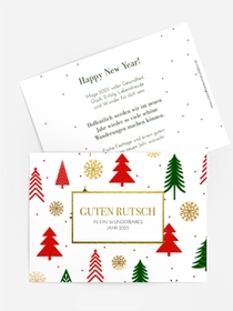 Neujahrskarte Wald des neuen Jahres