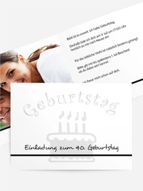 Geburtstagseinladung colour-contrasting 40 Foto