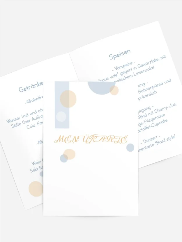 Menükarte Geburtstag Geomix