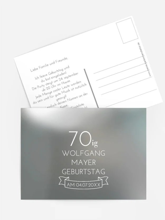 Geburtstagseinladung Banderole