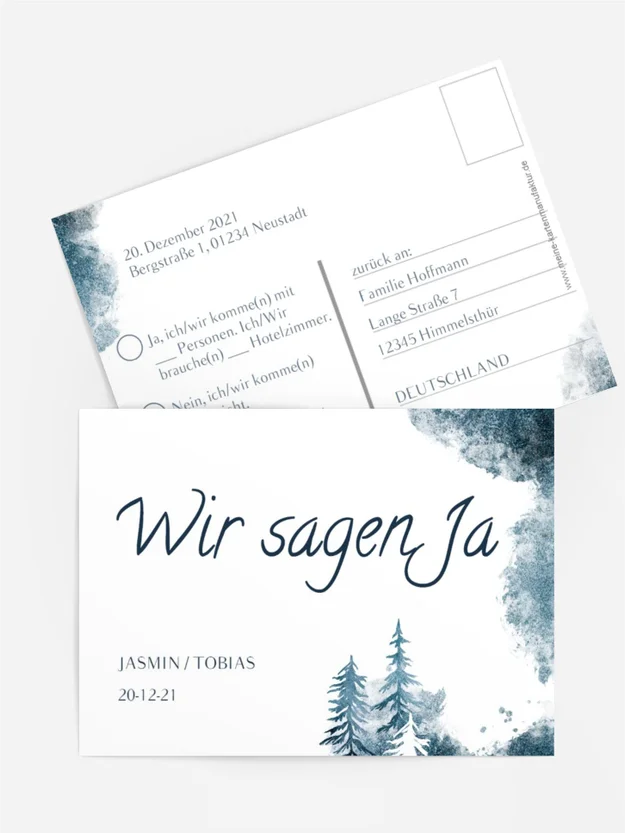 Antwortkarte Winterwald