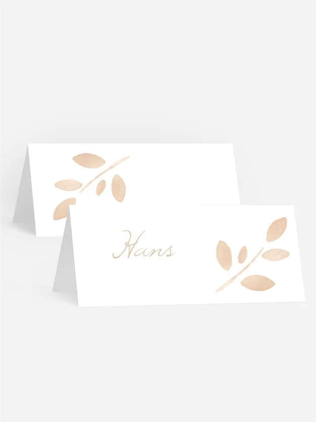 Tischkarte Kommunion Goldene Zweige