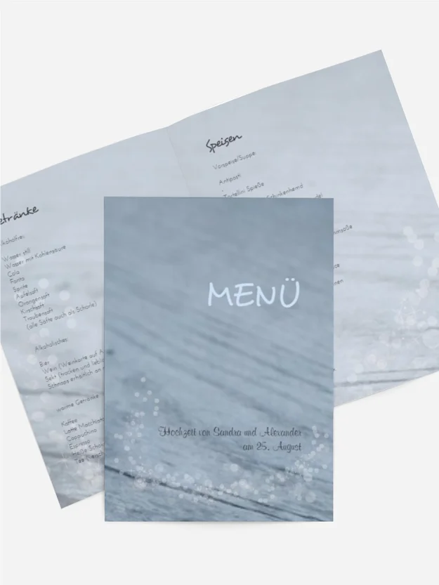 Menükarte Hochzeit Eheringe