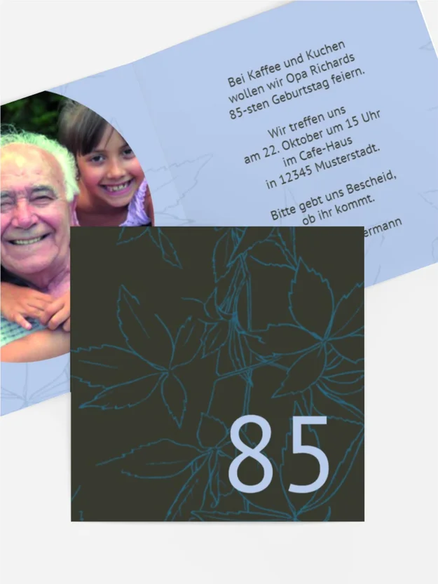 Geburtstagseinladung Herbst 85 Foto