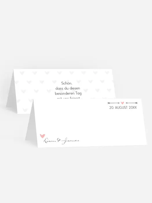 Tischkarte zur Hochzeit Pärchen - Männer