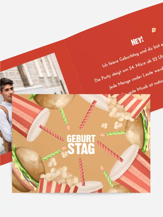 Geburtstagseinladung Kinobesucher-Set