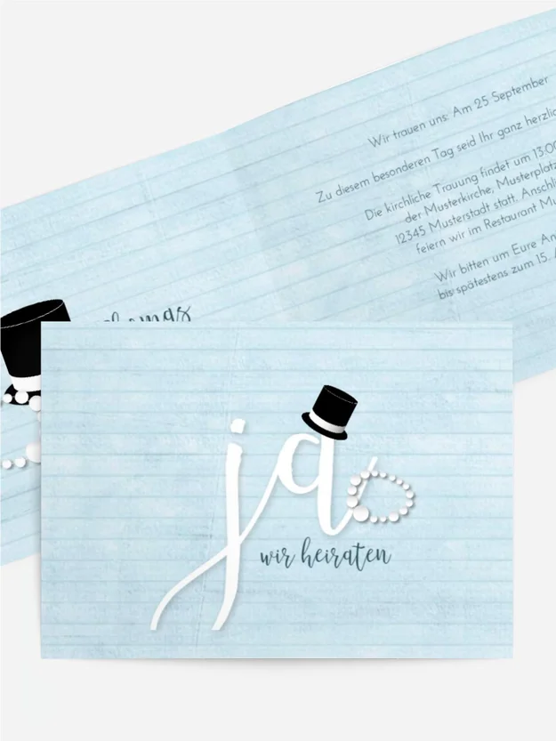 Einladungskarte Kette Zylinder Einladungskarte Kette Zylinder