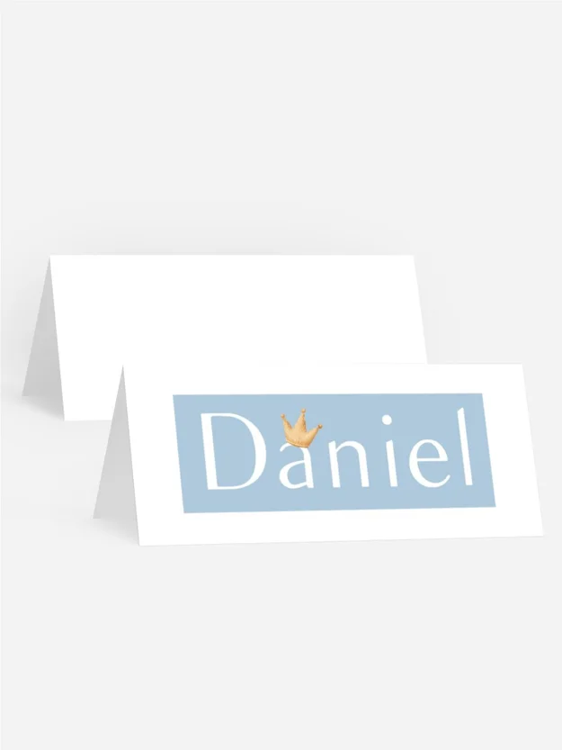 Tischkarte Taufe Polaroid-Foto