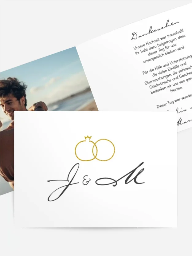 Dankeskarte Kreis-Ringe