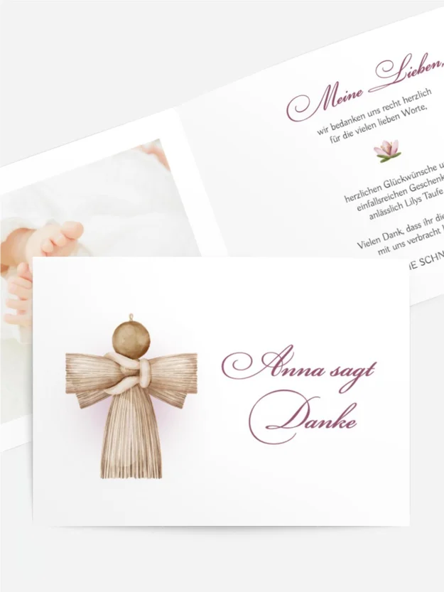 Dankeskarte Taufe Kinderlächeln