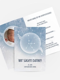 Dankeskarte Geburt - Sternzeichen Krebs